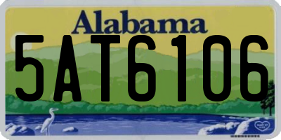 AL license plate 5AT6106