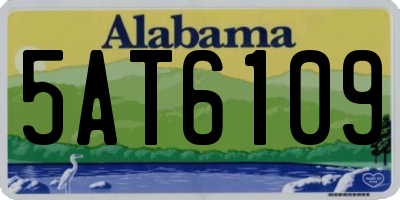 AL license plate 5AT6109