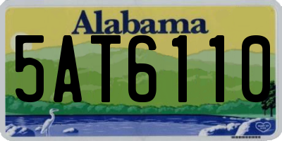 AL license plate 5AT6110
