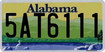 AL license plate 5AT6111