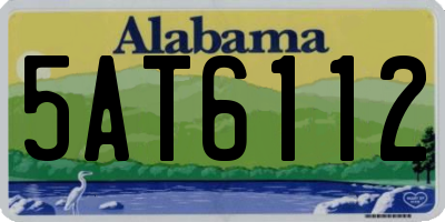 AL license plate 5AT6112