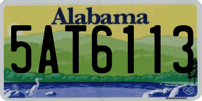 AL license plate 5AT6113