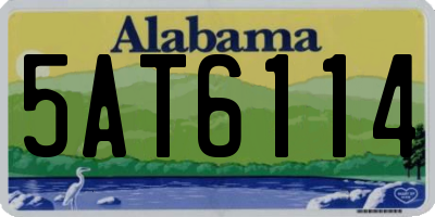 AL license plate 5AT6114