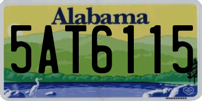 AL license plate 5AT6115