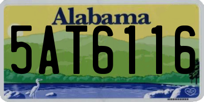 AL license plate 5AT6116