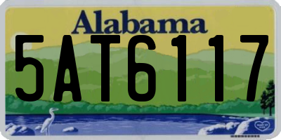 AL license plate 5AT6117