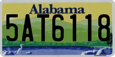 AL license plate 5AT6118