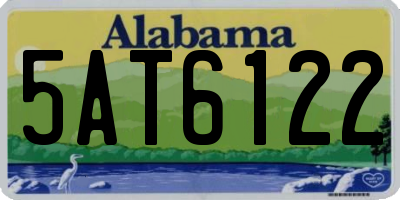 AL license plate 5AT6122