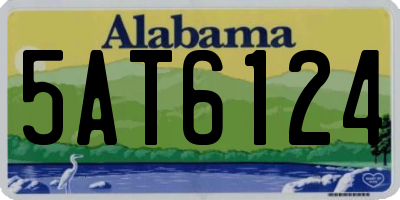 AL license plate 5AT6124
