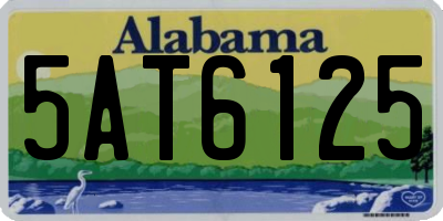 AL license plate 5AT6125