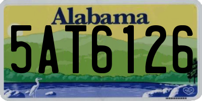 AL license plate 5AT6126