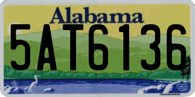 AL license plate 5AT6136