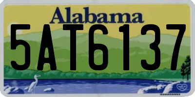 AL license plate 5AT6137