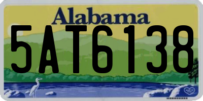 AL license plate 5AT6138