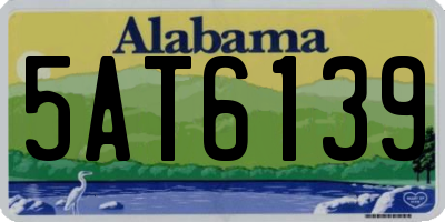 AL license plate 5AT6139