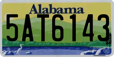AL license plate 5AT6143