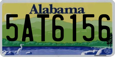 AL license plate 5AT6156