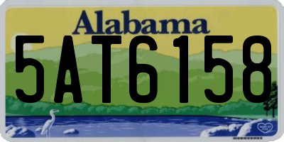 AL license plate 5AT6158