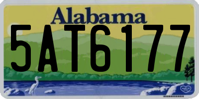 AL license plate 5AT6177