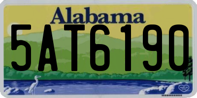AL license plate 5AT6190
