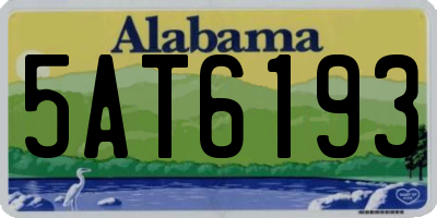 AL license plate 5AT6193