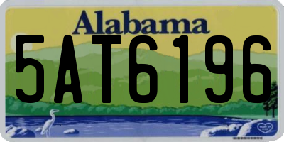 AL license plate 5AT6196