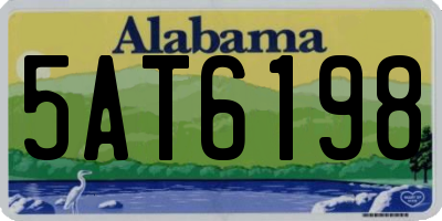 AL license plate 5AT6198