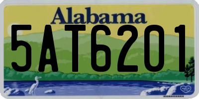 AL license plate 5AT6201