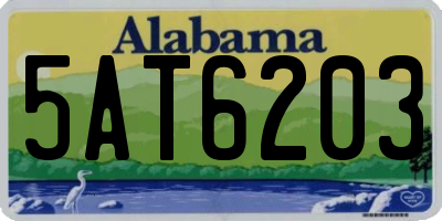 AL license plate 5AT6203