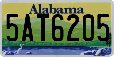 AL license plate 5AT6205