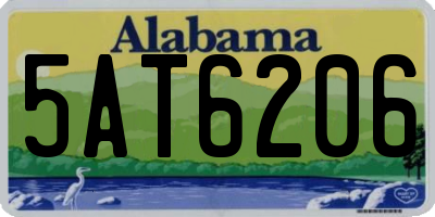AL license plate 5AT6206