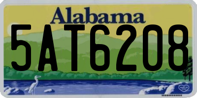 AL license plate 5AT6208