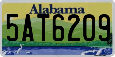AL license plate 5AT6209