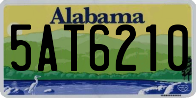 AL license plate 5AT6210