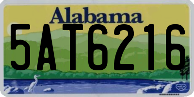 AL license plate 5AT6216