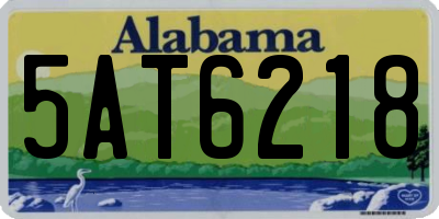 AL license plate 5AT6218