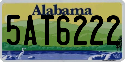 AL license plate 5AT6222
