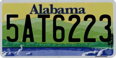 AL license plate 5AT6223