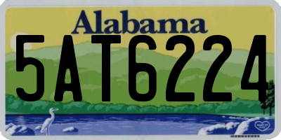 AL license plate 5AT6224
