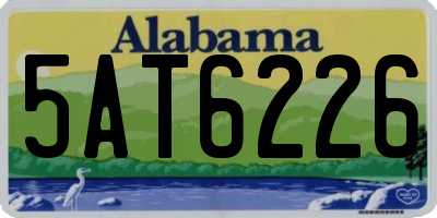 AL license plate 5AT6226