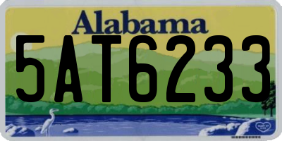 AL license plate 5AT6233