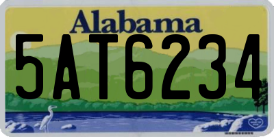 AL license plate 5AT6234