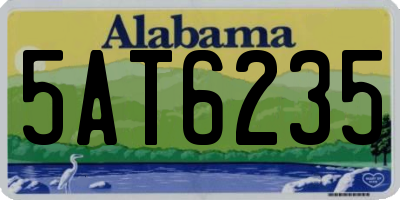 AL license plate 5AT6235