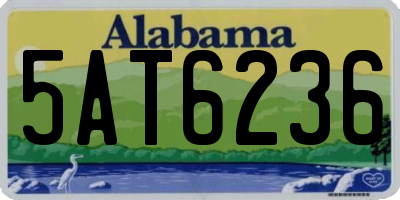 AL license plate 5AT6236