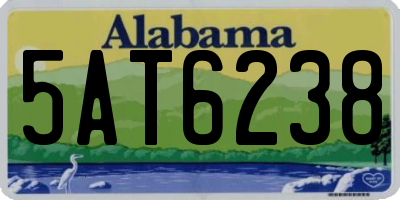 AL license plate 5AT6238