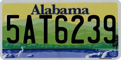 AL license plate 5AT6239