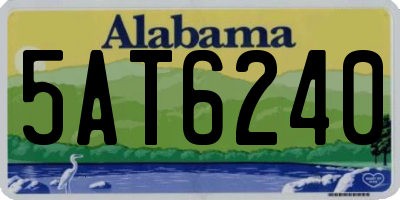 AL license plate 5AT6240