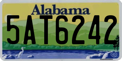 AL license plate 5AT6242