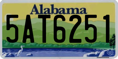 AL license plate 5AT6251