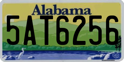 AL license plate 5AT6256